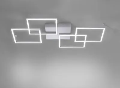 Image de Plafonnier INIGO Paul Neuhaus, acier, 4 modules LED 8 W 3000 K, éclairage d'intérieur, IP20