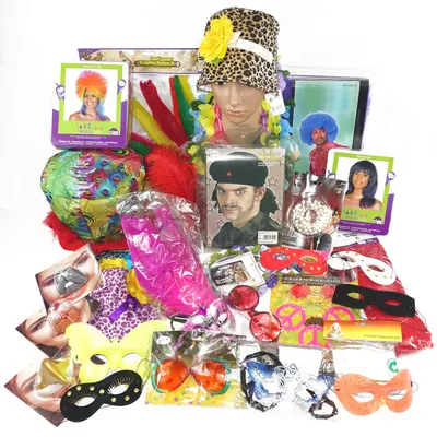Produktbild von Fotobox Requisiten für Geburtstag, Hochzeit, Karneval, Jugendweihe, Junggesellinnenabschied, Motto-Partys usw. (32-tlg.)
