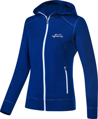 Produktbild von BLACK CREVICE - Damen Merino Kapuzenjacke | Mulesingfrei | Farbe: Dunkelblau | Größe: 46