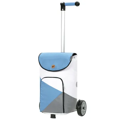 Image de Andersen SHOPPER MANUFAKTUR chariot de courses Unus Shopper Ester 47L Blue bleu clair multicolore
