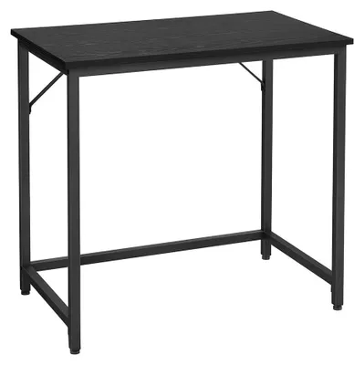 Obrázok produktu pre Čierny písací stôl – písací stôl – doska z drevovláknitej dosky a oceľ – moderný dizajn – 50 x 80 x 76 cm