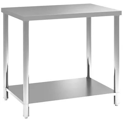 Produktbild von Edelstahl-Arbeitstisch – Küchentisch – Lebensmittelzubereitungstisch – Werkbank – Ablagetisch – 90x60x86 cm
