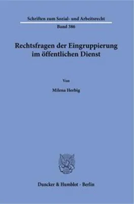 Obrázek produktu pro Rechtsfragen der Eingruppierung im öffentlichen Dienst