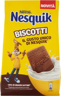 Produktbild von 3x NESQUIK Biscotti Italien biscuits cookies kuchen Schokoladenkekse 300g + Italian Gourmet polpa 400g