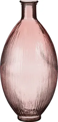 Produktbild von Mica Decorations Firenza Glasflasche - H59 x Ø29 cm - Recyceltes Glas - Hellrosa