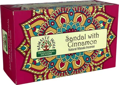 Produktbild von Namaste India Räucherstäbchen Sandelholz mit Zimt Sandalo con Canela 12x15gr indische Duftmischung