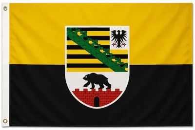 Produktbild von Flagge Sachsen-Anhalt 250 x 150 cm Fahne mit 3 Ösen 100g/m² Stoffgewicht Hissflagge