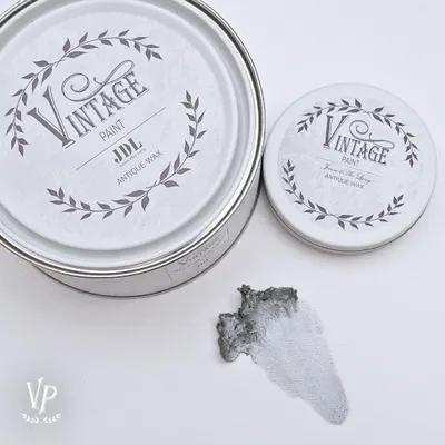Produktbild von JDL Vintage Paint Antique Wax Möbelwachs 300 ml – Natürliches Antikwachs für Kreidefarbe – Schutz & Vintage Finish – Bienenwachs & Carnaubawachs – Shabby Chic Möbelpflege - Silver