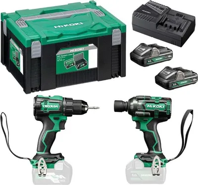 Image de Pack 2 outils sans fil 18V (DS18DE + WR18DBDL2) (2x4,0 Ah) en coffret - HIKOKI KC18DEWLZ