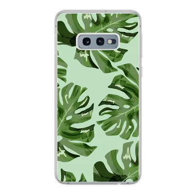 Produktbild von MuchoWow® Handyhülle Schutzhülle Hülle für Samsung Galaxy S10e Blätter - Tropisch - Pastell Silikon Softcase Handy Hülle - Handy