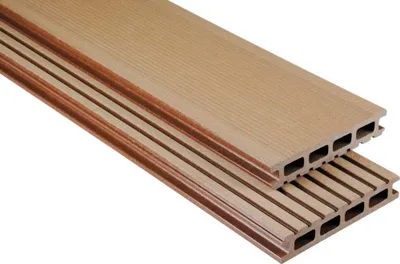 Produktbild von Konsta WPC Terrassendiele Primera Hohlkammerprofil braun gebürstet 3500 x 145 x 26 mm