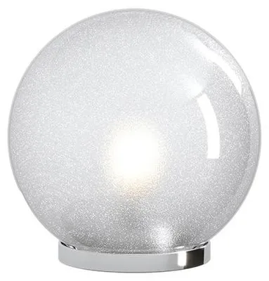 Produktbild von Zeitgenössische Lampe Glitter Metall Chrom Glas geblasen Transp 1 Licht E27 25Cm