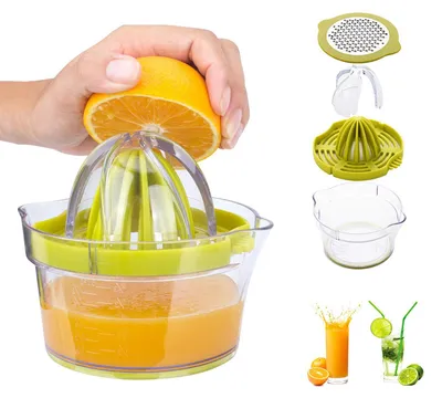 Manuelle Zitruspresse 4-in-1, 400 ml, mit 2 Rührern