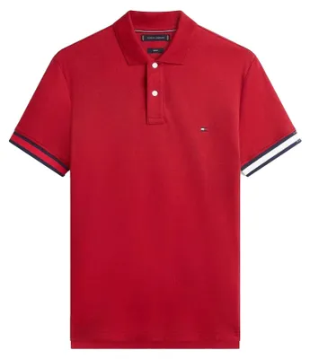 Productafbeelding van Tommy Hilfiger - "Liquid" poloshirt voor heren, met boorden, slim-fit, model GT22051 (maat L) (rood)