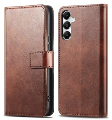 Productafbeelding van imoshion Luxe Bookcase voor de Samsung Galaxy A18 (4G) / A17 (4G/5G) - Donkerbruin