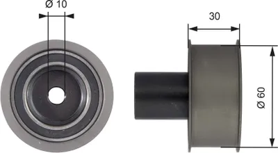 Produktbild von GATES T42136 Umlenkrolle Zahnriemen Ø60mm