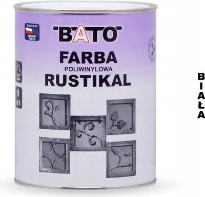 Obrázek produktu pro Polyvinylová barva na kov BATO Rustikal bílá 0,8L