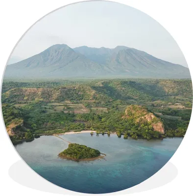 Produktbild von MuchoWow® Rundes Wandbild - Runde Bilder Meer - Indonesien - Baluran Ø 60 cm Kreis Wanddekoration Kunststoff - Wandkreis - Wandschmuck - Wand Kreis - Das Schlafzimmer - Die Bilder - Wandmalerei - Kunst für das Haus - das Plastik