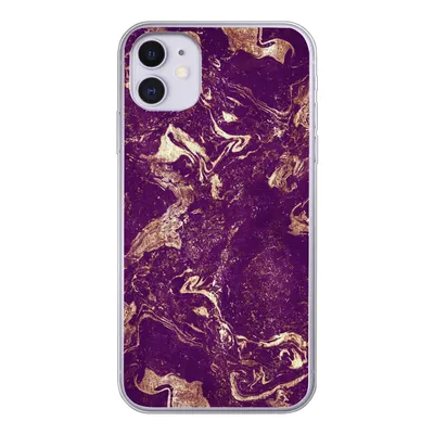 Produktbild von MuchoWow® Handyhülle Schutzhülle Hülle für iPhone 11 Naturstein - Kalkstein - Gold Silikon Softcase Handy Hülle - Handytasche