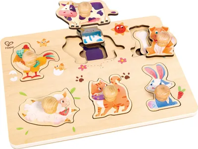 Produktbild von Hape Holzpuzzle Bauernhof Lernspielzeug ab 24 Monaten