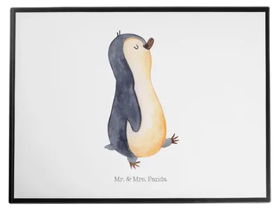 Produktbild von Mr. & Mrs. Panda Schreibunterlage Pinguin marschieren - Weiß - Geschenk, schreibtischunterlage, schreibauflage, Familie, schreibtischunterlagen, Stolz, tischpad, Pinguine