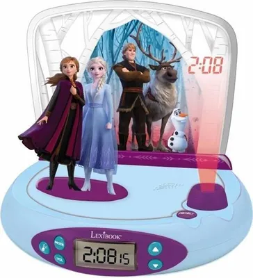 Produktbild von Frozen 2 Projektionswecker, Soundeffekte, Integriertes Nachtlicht, FM Radio, Snooze Funktion