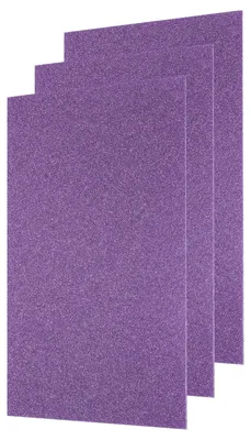 3 Acrylplatten mit lila Glitter, 30 x 20 x 0,3 cm