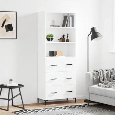 Produktbild von vidaXL Highboard Weiß 69,5x34x180 cm Holzwerkstoff
