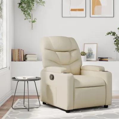Produktbild von Cloris Designermöbel Relaxsessel Creme Kunstleder 2024 Neu