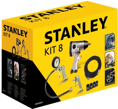 Produktbild von STANLEY DRUCKLUFTWERKZEUGSATZ 8-tlg.