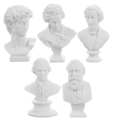 Produktbild von Set aus 5 Miniatur Harz Musiker Skulpturen zur Dekoration