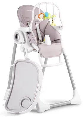 Image de Chaise haute avec table Nukido Belo heather + compteur de jouets