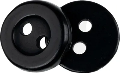 Obrázek produktu pro Knoflík - sada 6 ks - průměr 10 mm - Černá