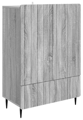 Image de vidaXL Meuble de rangement latéral, Sonoma-gris, 66 x 34,5 x 97 cm, fabriqué en panneaux de particules