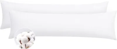 Produktbild von Famanu Kissenbezüge für Seitenschläferkissen 40 x 145 cm - Weiß