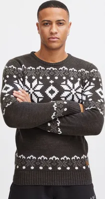 Produktbild von !Solid SDNorwig Herren Weihnachtspullover Norweger-Pullover Winter Strickpullover Grobstrick Pullover mit Stretch Rundhals-Ausschnitt Regular fit