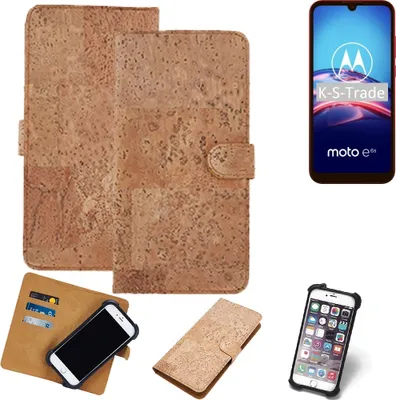 Produktbild von K-S-Trade Hülle kompatibel mit Motorola E6s  Kork Handyhülle Cover  Schutzhülle TPU Case Bumper in Hellbraun, (1x)