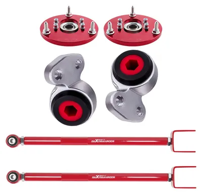 Produktbild von 6 Stück verstellbare Querlenker + Sturzplatten + Querlenkerbuchsen for BMW E46
