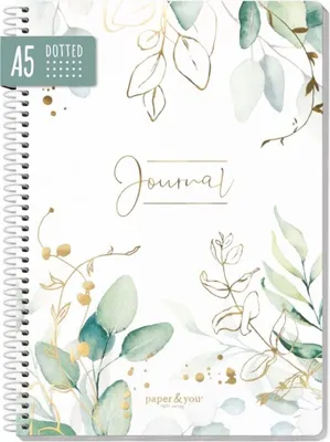 Produktbild von paper&you Journal mit Spiralbindung / dotted / A5 / Blattgold / vom Häfft-Verlag