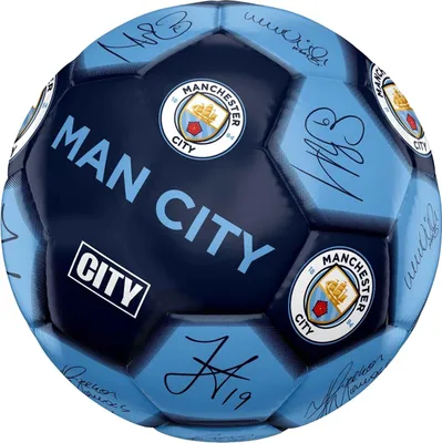 Obrázok produktu pre Manchester City FC - Futbalová lopta s podpismi RD3934 (5) (tmavomodrá/modrá)