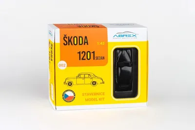 Productafbeelding van Škoda 1201 (1956) - Taxi - Modelbouwpakket - Zwart, ABREX, schaal 1:43