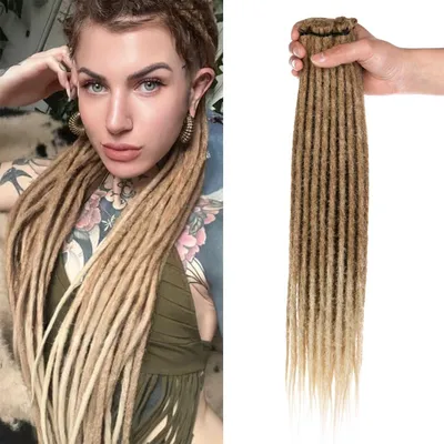 Imagen del producto de Extensiones de Dreadlock de 100% Fibras Sintéticas Hechas a Mano