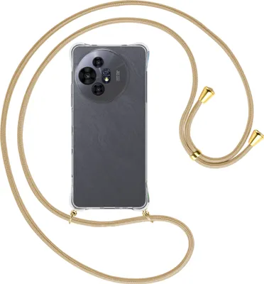 Produktbild von Handykette Backcover-Schutzhülle mit Band (Metall goldfarben) für TCL 50 NxtPaper 5G/TCL 50 Pro NxtPaper 5G  - caramel