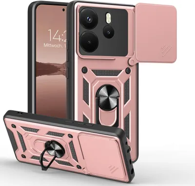 Produktbild von Armor Handyhülle für Xiaomi Redmi Note 14 Kameraschutz Handy Panzer Case Cover Schutzhülle Outdoor Farbe: Rosegold