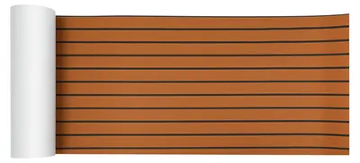 Produktbild von Antirutschmatte - EVA selbstklebende Bodenmatte - Für Wohnmobil Boot Kajak Pool - 240x60cm - 6mm Stärke - Braun mit schwarzer Naht