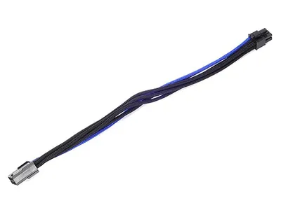 Zdjęcie produktu dla Silverstone PP07-IDE6BA, 0,25 m, PCI-E (6-pin), PCI-E (6-pin), Męska, Żeńska, 90°
