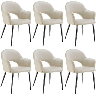 Produktbild von tectake® Armlehnstuhl Sachel in Samtoptik, gepolstert 57 x 61,5 x 87,5 cm