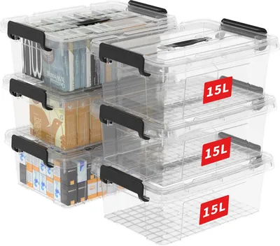 Productafbeelding van Cetomo, 15 stuks, opbergdozen van plastic