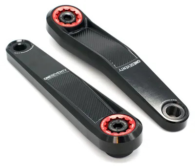 Produktbild von windmeile | Lekkie Buzz Bars Pedalarme, Left Offset Square Drive 170mm, V3.1, Schwarz und Rot, Kurbeln für Bafang BBS01/02/HD, E-Bike, Pedelec