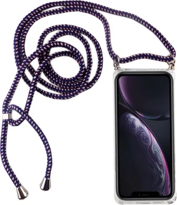 Produktbild von Handykette für Apple iPhone XR - Smartphone Necklace Hülle mit Band - Schnur mit Case zum umhängen in Violett